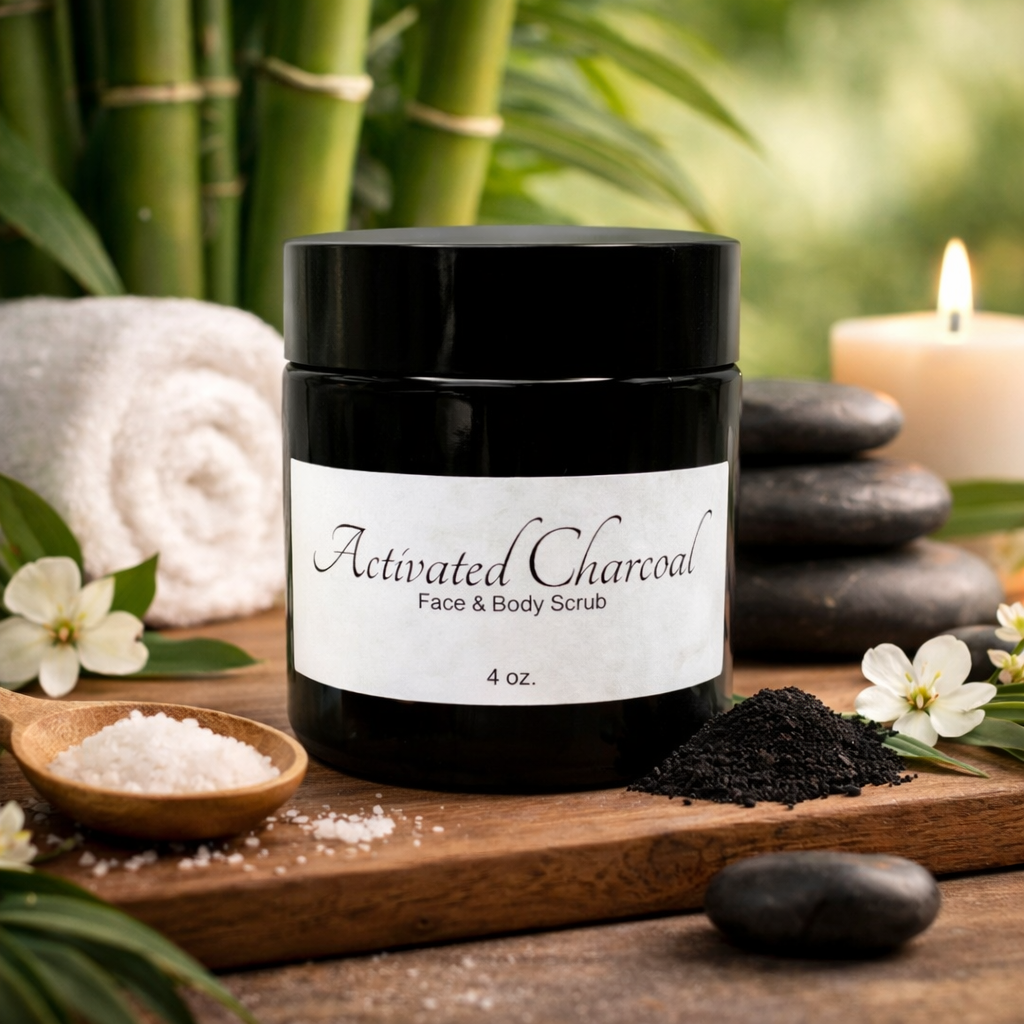 Activated Charcoal Face & Body Scrub